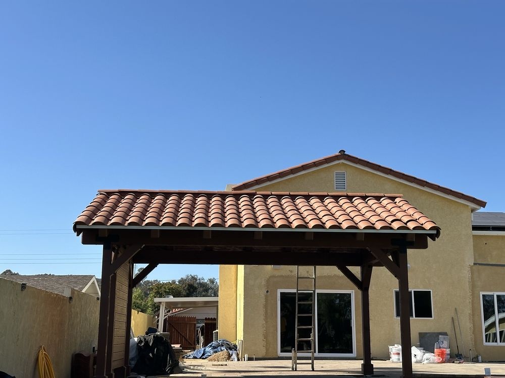 Custom Clay Tile Patio
